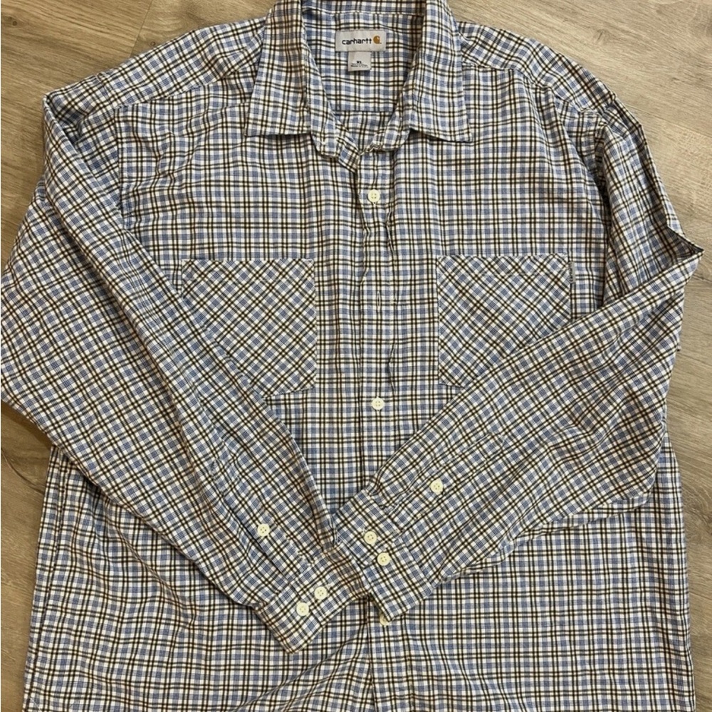 Carhartt Mens Plaid Long Sleeve